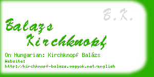 balazs kirchknopf business card